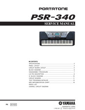 Yamaha Portatone PSR-340 Service Manual