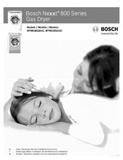 Bosch Nexxt WTMC8521UC/05 Operating, Care And Installation Instructions Manual