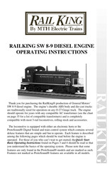 MTHTrains RAILKING SW 9 DIESEL ENGINE Operating Instructions Manual