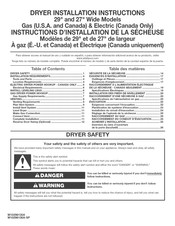 Maytag MGDC700VJ0 Installation Instructions Manual