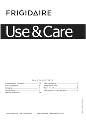 Frigidaire FRA082AT717 Use & Care Manual