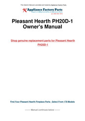 pleasant hearth Heritage PH20D-1 Owner's Manual