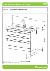 ROBINHOOD SUPERTUB WORKSTATION ST9002W Installation And Operating Instructions Manual