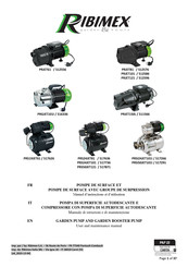 Ribimex RIBILAND PRS24JET101 User And Maintenance Manual