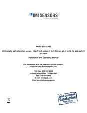 PCB IMI SENSORS EX642A01 Installation And Operating Manual
