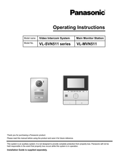 Panasonic VL-SVN511 Series Operating Instructions Manual