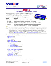 Niagara VYKON JACE-6 Series Mounting And Wiring Instruction