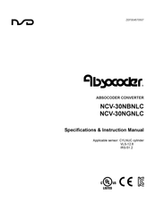 NSD ABSOCODER NCV-30 Series Specifications & Instruction Manual