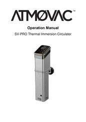 eurodib Atmovac SV-PRO Operation Manual