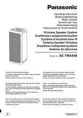 Panasonic SC-TMAX45 Operating Instructions Manual