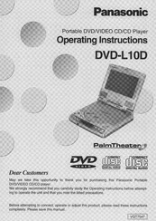 Panasonic PalmTheater DVD-L10D Operating Instructions Manual