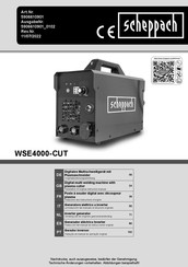 Scheppach WSE4000-CUT Translation Of Original Instruction Manual