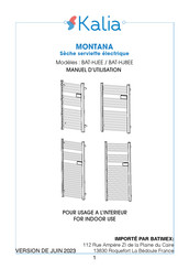 Kalia MONTANA BAT-HJ8EE Manual