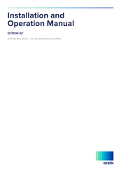 Qcells Q.TRON BLK M-G2+/AC Series Installation And Operation Manual