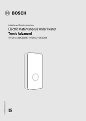 Bosch TR7001 27 DESOAB Installation And Operating Instructions Manual