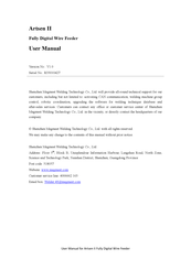 Megmeet Artsen II User Manual