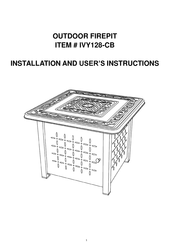Living Spaces IVY128-CB Installation And User Instructions Manual