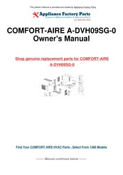 Mars Comfort-Aire Century DVH Series Service Manual