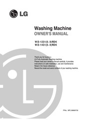 LG WD-1431 RDK Series Owner's Manual
