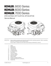 Kohler KT726 Service Manual