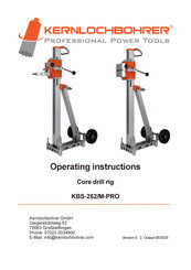 Kernlochbohrer 6217 Operating Instructions Manual