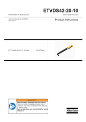 Atlas Copco ETVDS42-20-10 Product Instructions