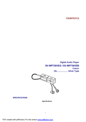 Panasonic SV-MP730VEG Manual
