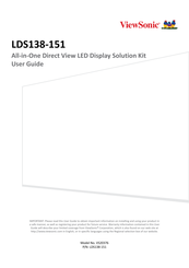 ViewSonic LDS138-151 User Manual