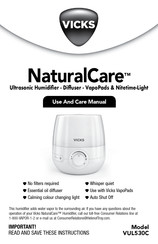 Vicks NaturalCare VUL530C Use And Care Manual