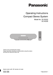 Panasonic SC-RS30 Operating Instructions Manual