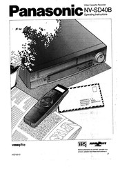 Panasonic NV-SD40B Operating Instructions Manual