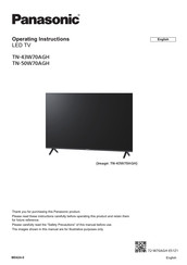 Panasonic TN-43W70AGH Operating Instructions Manual