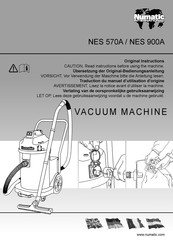 Numatic NES 570A Original Instructions Manual