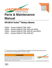 Textron JACOBSEN Turbo HR-9016 Parts And Maintenance Manual