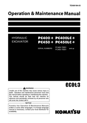Komatsu ecot3 PC400LC-8 Operation & Maintenance Manual