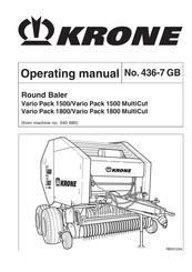 Krone Vario Pack 1800 Operating Manual
