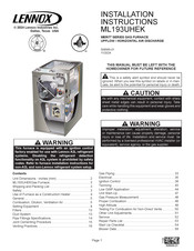 Lennox 070XE36BK Installation Instruction
