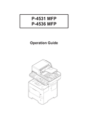 Kyocera P-4536 Operation Manual