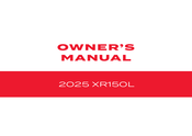 Honda XR150L 2025 Owner's Manual