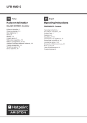 Hotpoint Ariston LFB 4M010 Operating Instructions Manual