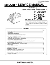 Sharp ViewcamZ VL-Z8H Service Manual
