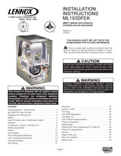 Lennox 090XE48CK Installation Instructions Manual