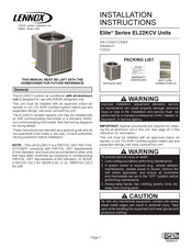 Lennox Elite EL22KCV060 Installation Instructions Manual