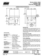 Lincoln Industrial 94412 Owner's/Operator's Manual