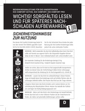 deuter 3620121-3069 Instruction Manual