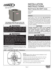 Lennox Merit ML14KP1-036-230 Installation Instructions Manual