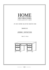 Home Decorators Collection OXFORD BF-24513 Assembly Instructions Manual
