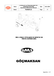 GMS POWER 24 Operating & Maintenance Manual