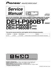Pioneer DEH-P9800BTUC Service Manual