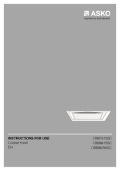 Asko CBB761SSC Instructions For Use Manual
